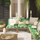 Futon para Jardim Retangular Floral Verde 45x45cm