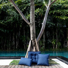 Futon para Jardim Retangular Liso Azul 45x45cm