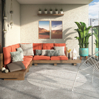 Futon para Jardim Retangular Liso Marrom 45x45cm