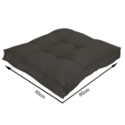 Futon Poliéster Preto 60x60 Próxima