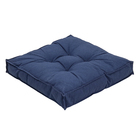 Futon Quadrado Alto 60x60cm Azul Mariho Próxima Têxtil