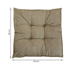 Futon Quadrado Alto 60x60cm Marrom Ecotec Próxima Têxtil