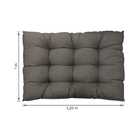 Futon Retangular Alto 120x100cm Cinza Acquablock Próxima Têxtil