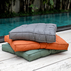 Futon Retangular Alto 120x100cm Cinza Acquablock Próxima Têxtil