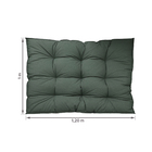 Futon Retangular Alto 120x100cm Verde Acquablock Próxima Têxtil