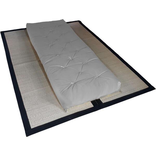 Futon Solteiro Dobrável Oriental Confort Plus Cinza