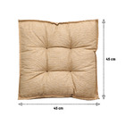 Futon Twist Jacquard Liso Caqui 45x45cm Inspire