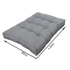 Futon Linho 120x80 alto Cinza