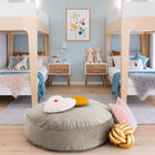 Futton Turco Redondo Veludo Paris Ø70cm Bege