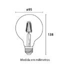 G95 Filamento Led Bulbo Ambar 4w 2000k Autovolt E27 Unico