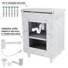 Gabinete 02 Portas Para Banheiro Com Lavatório + Armário + To