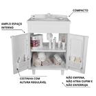 Gabinete 02 Portas Para Banheiro Com Lavatório + Torneira + F