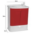 Gabinete 02 Portas Suspenso Banheiro Lavatório + Armário + To