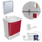 Gabinete 02 Portas Suspenso Banheiro Lavatório + Armário + To