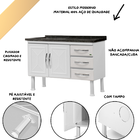 Gabinete 1,20m Pia Cozinha 100% Aço Qualidade Boa Gaveta Bran