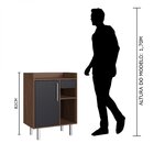 Gabinete 1 Porta 1 Gaveta Sem Cuba Gab1008  Marrom