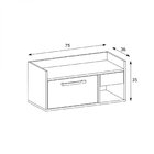 Gabinete 1 Porta 1 Gaveta Sem Cuba Gab1010  Marrom