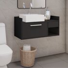 Gabinete 1 Porta 1 Gaveta Sem Cuba Gab1010  Marrom