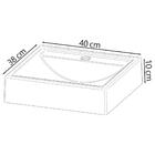 Gabinete 1 Porta Com Cuba Para Banheiro Bn3600x44 Tecno Mobili