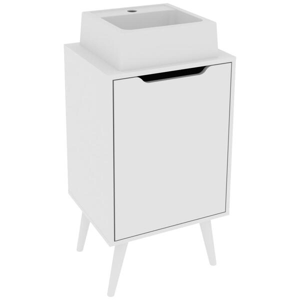 Gabinete 1 Porta Com Cuba Para Banheiro Bn3630x41 Tecno Mobili