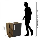 Gabinete 1 Porta Com Rodízios Gab1009  Marrom