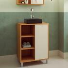 Gabinete 1 Porta Correr 60 Cm Cuba Preta Bl7250 Faem