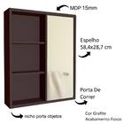 Gabinete 1 Porta Correr 60 Cm Espelheira Cj7250 Faem
