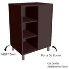 Gabinete 1 Porta Correr 60 Cm Espelheira Cj7250 Faem