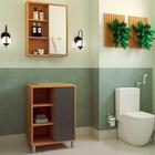 Gabinete 1 Porta Correr 60 Cm Espelheira Cj7250 Faem