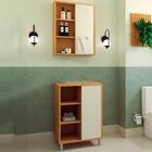 Gabinete 1 Porta Correr 60 Cm Espelheira Cj7250 Faem