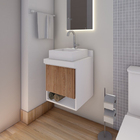 Gabinete 1 Porta Para Cuba De Sobrepor De Louça Apolo - Bt-93