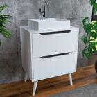 Gabinete 2 Gavetas Com Cuba Para Banheiro Bn3600x39 Tecno Mob