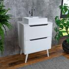 Gabinete 2 Gavetas Com Cuba Para Banheiro Bn3600x39 Tecno Mob