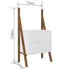 Gabinete 2 Gavetas Moderno Artemobili Branco/garapa