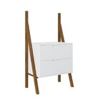 Gabinete 2 Gavetas Moderno Artemobili Branco/garapa