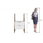 Gabinete 2 Gavetas Moderno Artemobili Branco/garapa