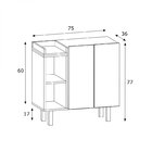 Gabinete 2 Portas Sem Cuba Gab1015  Preto