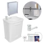 Gabinete 2 Portas Suspenso Para Banheiro Com Lavatório + Armá