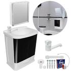 Gabinete 2 Portas Suspenso Para Banheiro Com Lavatório + Armá