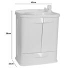 Gabinete 2 Portas Suspenso Para Banheiro Com Lavatório + Armá