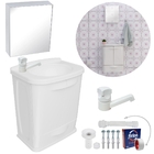 Gabinete 2 Portas Suspenso Para Banheiro Com Lavatório + Armá