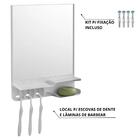 Gabinete 2 Portas Suspenso Para Banheiro Com Lavatório + Armá