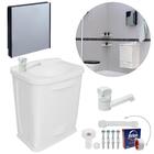 Gabinete 2 Portas Suspenso Para Banheiro Com Lavatório + Armá