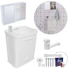 Gabinete 2 Portas Suspenso Para Banheiro Com Lavatório + Armá