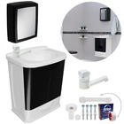 Gabinete 2 Portas Suspenso Para Banheiro Com Lavatório + Armá