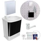 Gabinete 2 Portas Suspenso Para Banheiro Com Lavatório + Armá