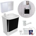 Gabinete 2 Portas Suspenso Para Banheiro Com Lavatório + Armá