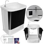 Gabinete 2 Portas Suspenso Para Banheiro Com Lavatório + Torn