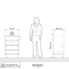 Gabinete 4 Gavetas Confort Batrol Móveis Cinamomo/fumê