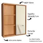 Gabinete 60 Cm Espelheira E Cuba Branca Cj7250 Faem